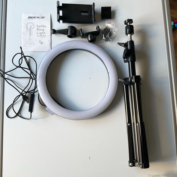 10'' Ring Light,w Extendable Tripod Stand, for Live Stream/Makeup/YouTube/TikTok - Picture 1 of 11